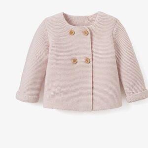 Elegant Baby Sweater Kids’ 18 Months Pale Pink Knit Cardigan